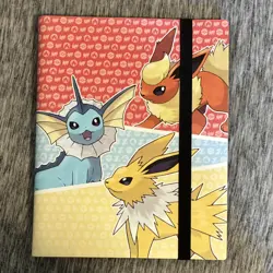 Ultra PRO Pokemon TCG 9-Pocket Album Vaporeon Flareon Jolteon Flexible Cover - Image 1