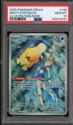 Pokemon Misty's Psyduck Destined Rivals Illustration Rare #193 PSA 10 Gem Mint - Image 1