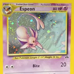 2001 Pokemon Neo Discovery Espeon Holo #1 PSA 7 - Image 3