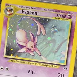 2001 Pokemon Neo Discovery Espeon Holo #1 PSA 7 - Image 4