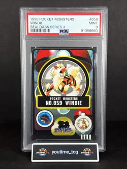 1998 Pocket Monsters Sealdass Series 3 Windie #059 PSA 9 - Image 1
