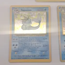 Pokemon TCG 1999 Gyarados, Vaporeon, Golduck Holo Lot English & Japanese - Image 3