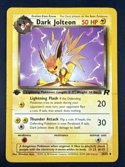 Dark Jolteon 38/82 1st Edition Team Rocket Regular Pokemon TCG - Image 1