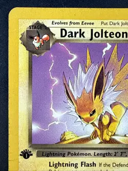 Dark Jolteon 38/82 1st Edition Team Rocket Regular Pokemon TCG - Image 2