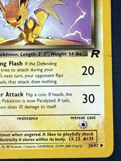 Dark Jolteon 38/82 1st Edition Team Rocket Regular Pokemon TCG - Image 4