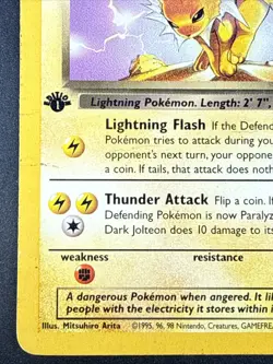 Dark Jolteon 38/82 1st Edition Team Rocket Regular Pokemon TCG - Image 5