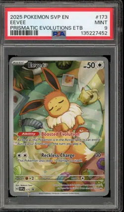 Pokemon Eevee Prismatic Evolutions ETB Promo SVP EN 173 PSA 9 Mint - Image 1