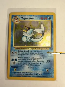Vaporeon 12/64 Jungle Holo Unlimited Pokemon TCG Original - Image 2