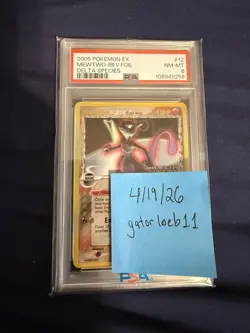 2005 Pokemon Mewtwo EX Delta Species Reverse Foil #12 PSA 8 - Image 5
