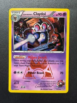 2015 Pokemon TCG XY Double Crisis -Team Magma's Claydol- Holo Rare 11/34 - Image 1