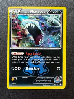 2015 Pokemon TCG XY Double Crisis -Team Aqua's Sharpedo- Holo Rare 21/34 - Image 1