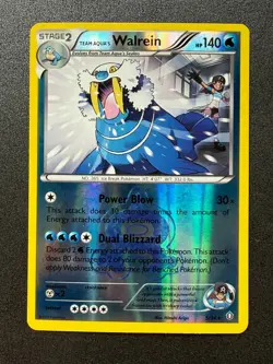 2015 Pokemon TCG XY Double Crisis -Team Aqua's Walrein- Reverse Holo Rare 5/34 - Image 1