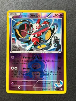 2015 Pokemon TCG XY Double Crisis -Team Aqua's Seviper- Reverse Holo C 9/34 - Image 1