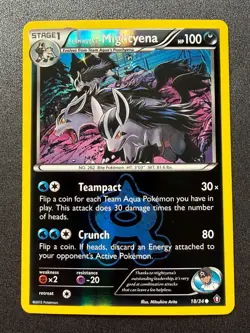 2015 Pokemon TCG XY Double Crisis -Team Aqua's Mightyena- Reverse Holo C 18/34 - Image 1