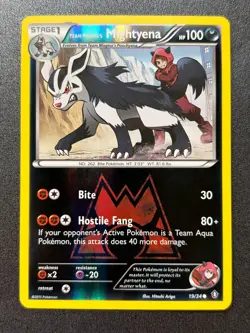 2015 Pokemon TCG XY Double Crisis -Team Magma's Mightyena- Reverse Holo C 19/34 - Image 1