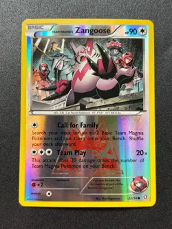 2015 Pokemon TCG XY Double Crisis -Team Magma's Zangoose- Reverse Holo C 22/34 - Image 1