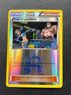2015 Pokemon TCG XY Double Crisis -Team Aqua Admin- Reverse Holo UC 25/34 - Image 1