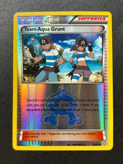 2015 Pokemon TCG XY Double Crisis -Team Aqua Grunt- Reverse Holo UC 26/34 - Image 1