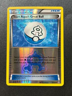 2015 Pokemon TCG XY Double Crisis -Team Aqua Great Ball- Reverse Holo UC 27/34 - Image 1