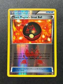 2015 Pokemon TCG XY Double Crisis -Team Magma's Great Ball-Reverse Holo UC 31/34 - Image 1