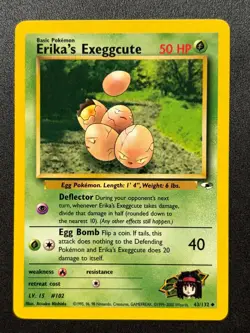 2000 Pokemon TCG Gym Heroes -Erika's Exeggcute- Uncommon #43/132 - Image 1