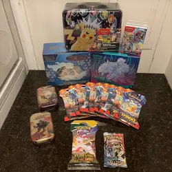 Pokemon Lot! 46 Packs Total, 1 Evolving Skies Pack, 1 Cosmic Eclipse Pack & More - Image 1