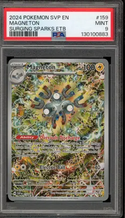 Pokemon Magneton Surging Sparks ETB Promo SVP EN 159 PSA 9 Mint - Image 1