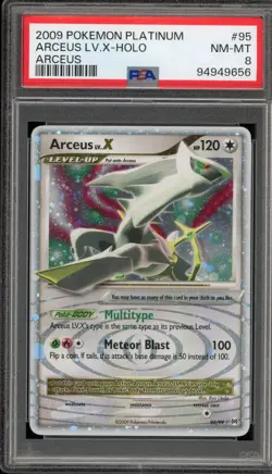 Pokemon Arceus Lv.X Platinum Arceus Holo Ultra Rare #95 PSA 8 - Image 1