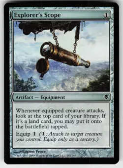 MTG Zendikar #202 Explorer's Scope FOIL Lightly played tcg - Image 1