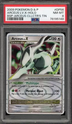 Pokemon Arceus Lv.X Arceus Collector's Tin Black Star Holo Promo DP56 PSA 8 - Image 1