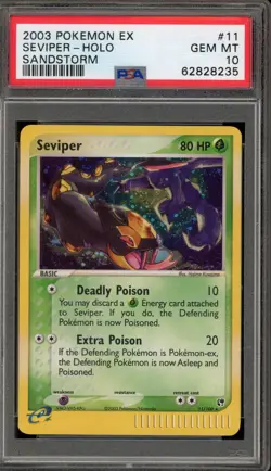 Pokemon Seviper EX Sandstorm Holo Rare #11 PSA 10 Gem Mint - Image 1