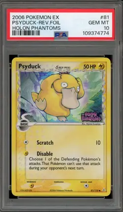 Pokemon Psyduck EX Holon Phantoms Reverse Holo #81 PSA 10 Gem Mint - Image 1