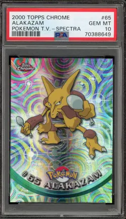 Pokemon Topps Chrome Alakazam Spectra #65 PSA 10 Gem Mint - Image 1