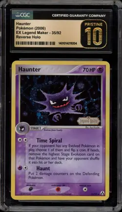 Pokemon Haunter EX Legend Maker Reverse Holo #35 CGC 10 Pristine - Image 1