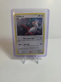 2008 Pokemon TCG Latias 003/017 POP Series 7 Rare Swirl Holo - Light Play - Image 1