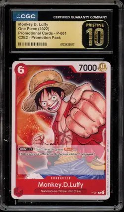 One Piece CCG Monkey.D.Luffy C2E2 Promotion Pk. P-001 CGC 10 Pristine - Image 1