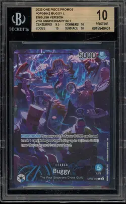 One Piece CCG Buggy 2nd Anniversary Set Promo OP09-042 BGS 10 Pristine - Image 1