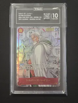 Silvers Rayleigh Manga Alt Art OP08-118 – 2024 One Piece JP – TAG 10 Gem Mint - Image 1