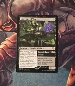 Emeritus of Woe SOS 0080 NM MTG Secrets of Strixhaven Mythic Card IN HAND - Image 1