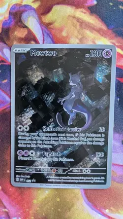Mewtwo SVP052 Scarlet & Violet 151 Illustration Rare Promo Pokemon Card - Image 1