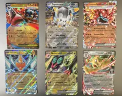 Mix Lot Rare Pokemon EX 6 Card Lot featuring Mega Lucario - Image 1