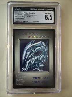 Yugioh Card Blue-Eyes White Dragon Monster Capsule NFS Promo CGC 8.5 Low Pop 4 - Image 1