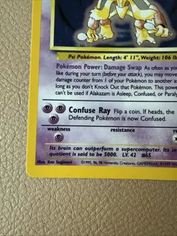 Pokemon TCG Alakazam Base Set 1/102 Holo 1999 WOTC Vintage Card - Image 3