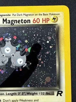 Pokemon Dark Magneton Holo 11/82 Team Rocket Set WOTC 2000 Vintage Card Swirl - Image 3