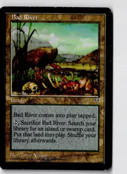 Bad River Uncommon Mirage Magic: The Gathering Moderately Played - Image 1