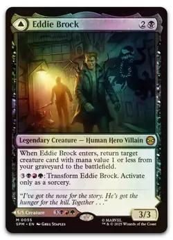 Eddie Brock #55 (Foil) (NM) Spider-Man SPM Magic MTG - Image 1