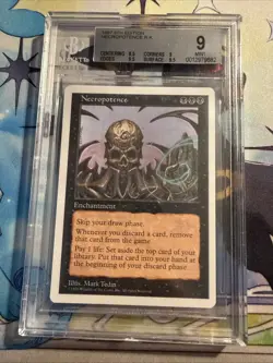 Necropotence 5th Edition Beckett 9++ Magic The Gathering 1997 Low Pop - Image 1