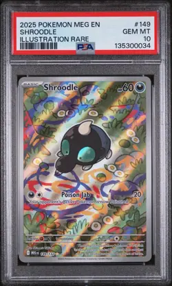 2025 POKEMON MEG EN-MEGA EVOLUTION ILLUSTRATION RARE #149 SHROODLE PSA 10 - Image 3