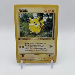 Vintage Pokemon 1st Edition Pikachu 60/64 LP Jungle WOTC - Image 2