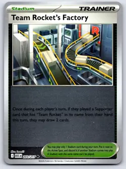 TEAM ROCKET'S FACTORY 203/217 REVERSE HOLO ME: ASCENDED HEROES POKEMON NEAR MINT - Image 1